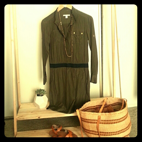Banana Republic olive green dress