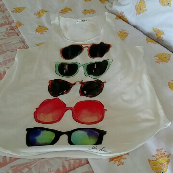 Cute sunglasses tank