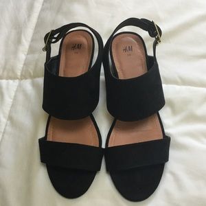 H&M strapped wedge sandal size 8.5