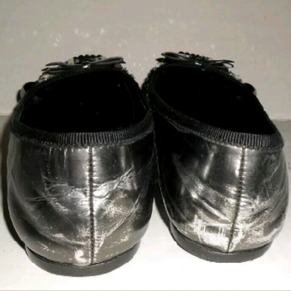 PRADA Silver Jewel Toe Metallic Flats - Picture 3 of 4