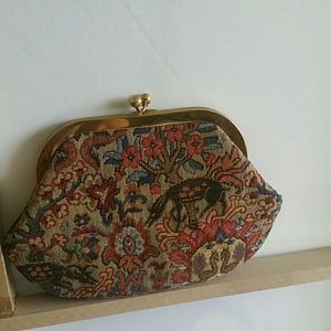 Vintage tapestry clutch MM