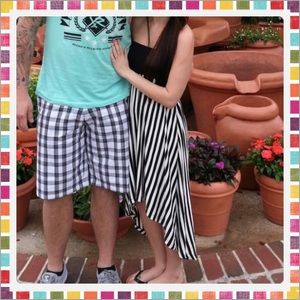 ❤️ Black & White Hi-Lo Dress