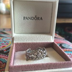 Never worn Pandora Princess Ring