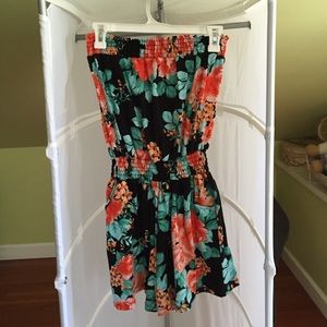 strapless romper