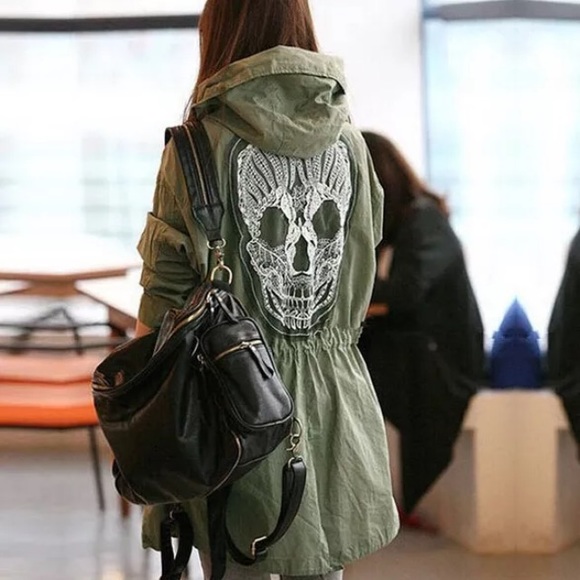 Oversized military green jacket - Picture 1 of 4