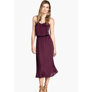 H&M conscious collection purple satin dress!