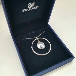 Swarovski Mini Hazel Pendant Necklace Swan Signed