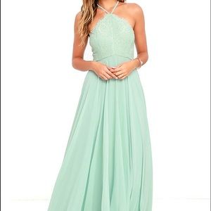 EVERLASTING ENCHANTMENT SAGE GREEN MAXI DRESS