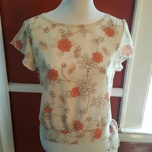 Floral cream shirt
