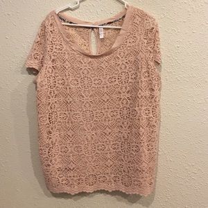 Crochet shirt (front) back is t-shirt material