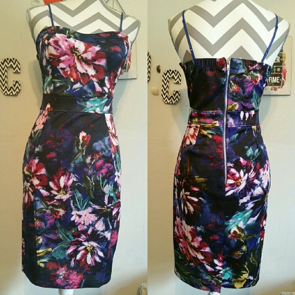 Colorful body con dress