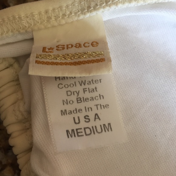 L space gold chain purple bikini white top medium - Picture 4 of 4