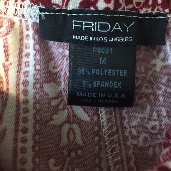 Red and White Pattern Pants - Picture 3 of 4