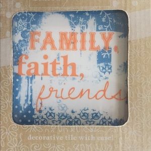 NEW in Sealed Box Decorative Wall Tile with Easel