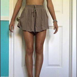 Tan Flowy Shorts Never Worn!