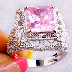 BIG & BEAUTIFUL PINK TOPAZ RING