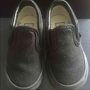 Vans black slip ons (toddler)