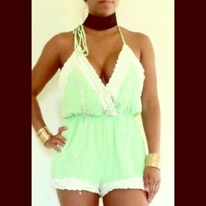 Sexy backless romper