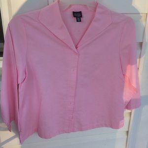 Eileen Fisher Pink textured cotton top