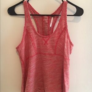 Free People orange racerback tank