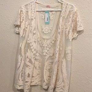 Crochet lace kimono from my stitch fix