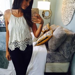 LA Hearts Laced Blouse