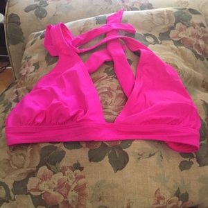 Old Navy Bikini Top Bright Pink XL.