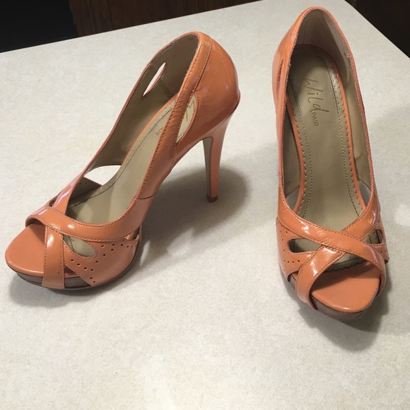 Orange heels. Size 7 1/2.