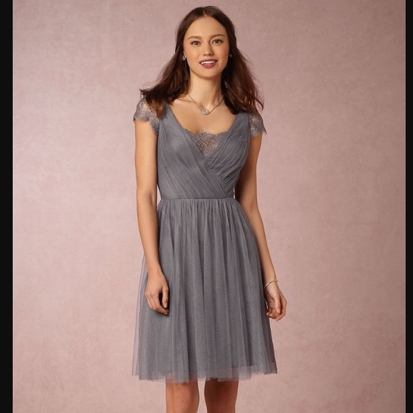 BHLDN Jenny Yoo Bridesmaid's dress in gray