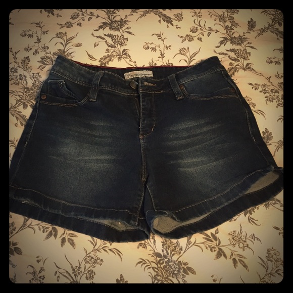 Mid rise jean shorts