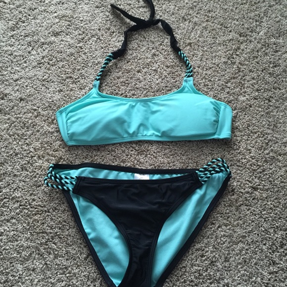 Black and aqua swimsuit size m/m