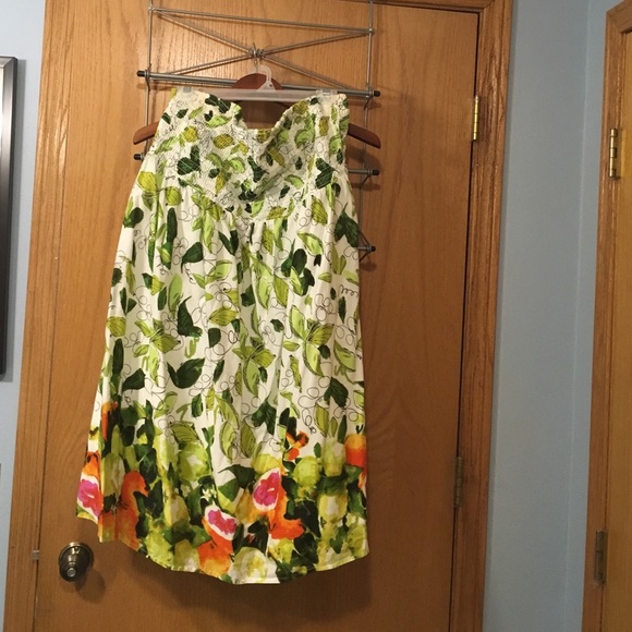 Strapless floral mini dress by Lane Bryant