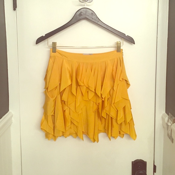 ASOS - Yellow Mini Skirt (Size: 4)