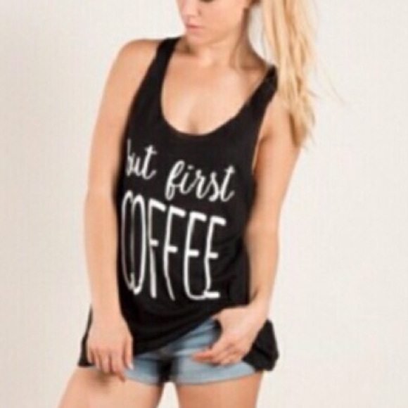 ‼️LAST ONE‼️But First Coffee Top - Picture 4 of 4