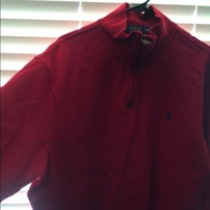 RED POLO SWEATER
