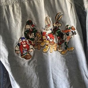 VINTAGE JEAN BUTTON UP