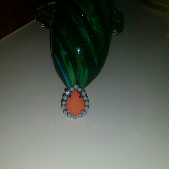 ❄️❄️Coral and blue ring❄️❄️