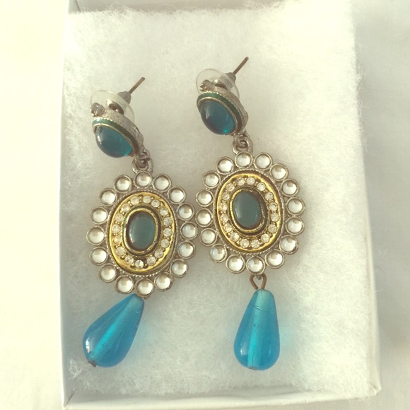 Blue stone earrings