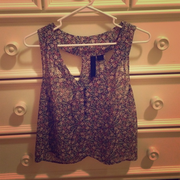 Floral multi colored tank