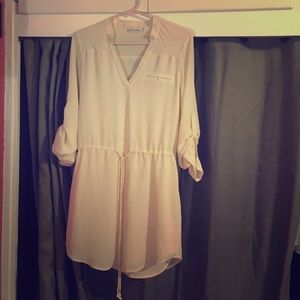 NWOT. Cream chiffon dress