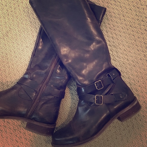 Knee high leather boots