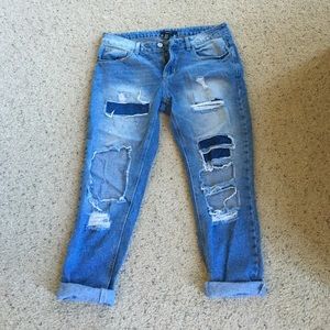 destroyed boyfriend jeans! never worn