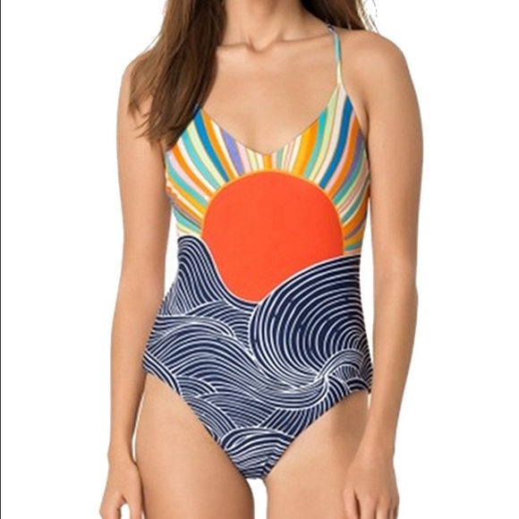Sun rise one piece bathing suit