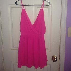 Pink formal mini dress