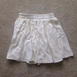 White mini skirt
