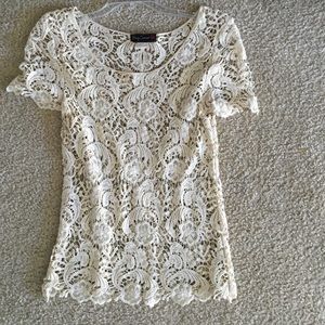 Cream lace blouse