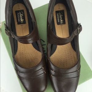 Clark Mika Jane - Brown Mary Jane Heel Shoes