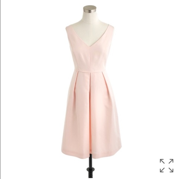 J Crew Kami Bridesmaids Dress in pale peach