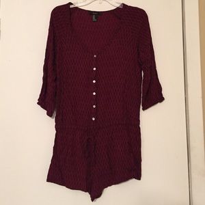 Stylish maroon romper (worn once)