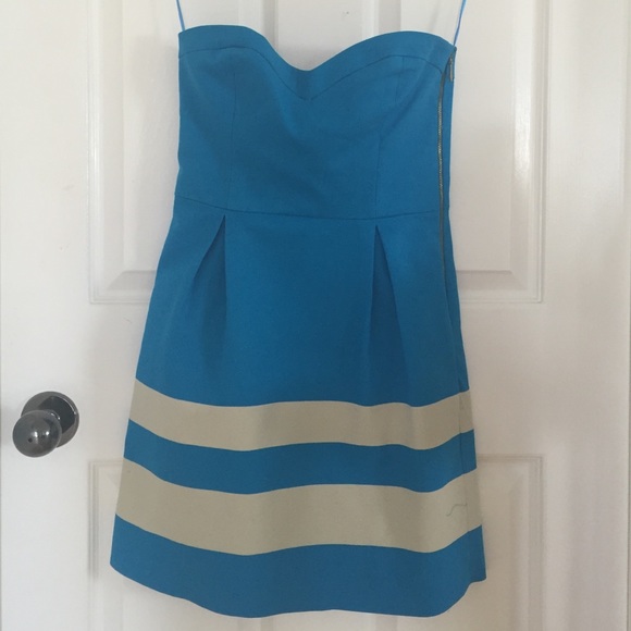 Teal strapless dress - Picture 1 of 2